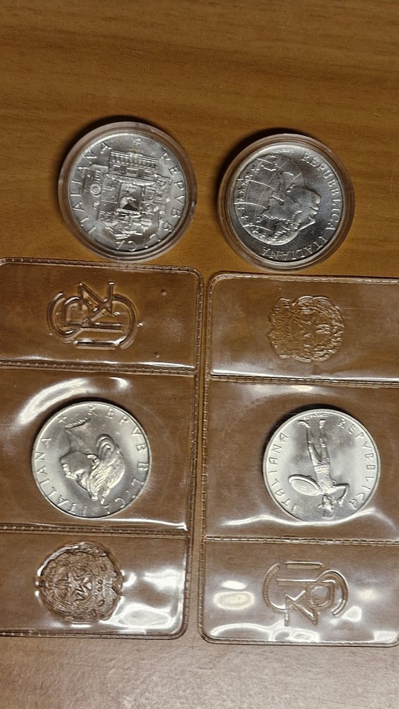 Italy. 500 Lire commemorative argento - anni vari (4 monete) (No reserve price) #1.0