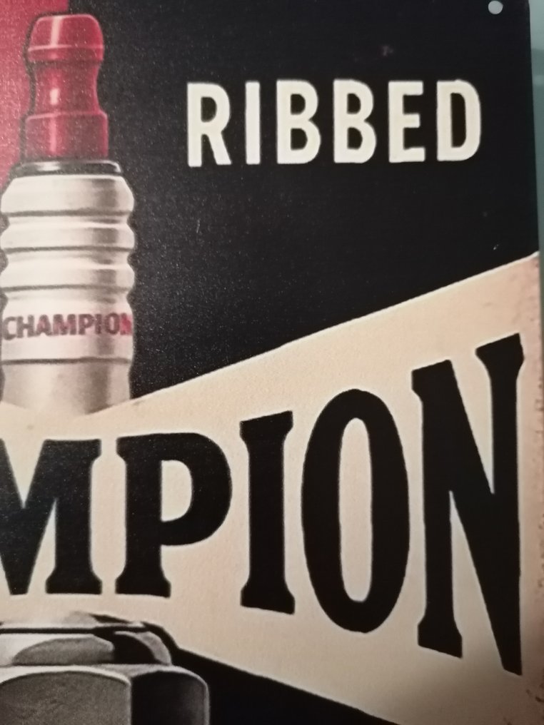 Champion - Champion Spark Plugs - Reklámtábla - Fém #2.1