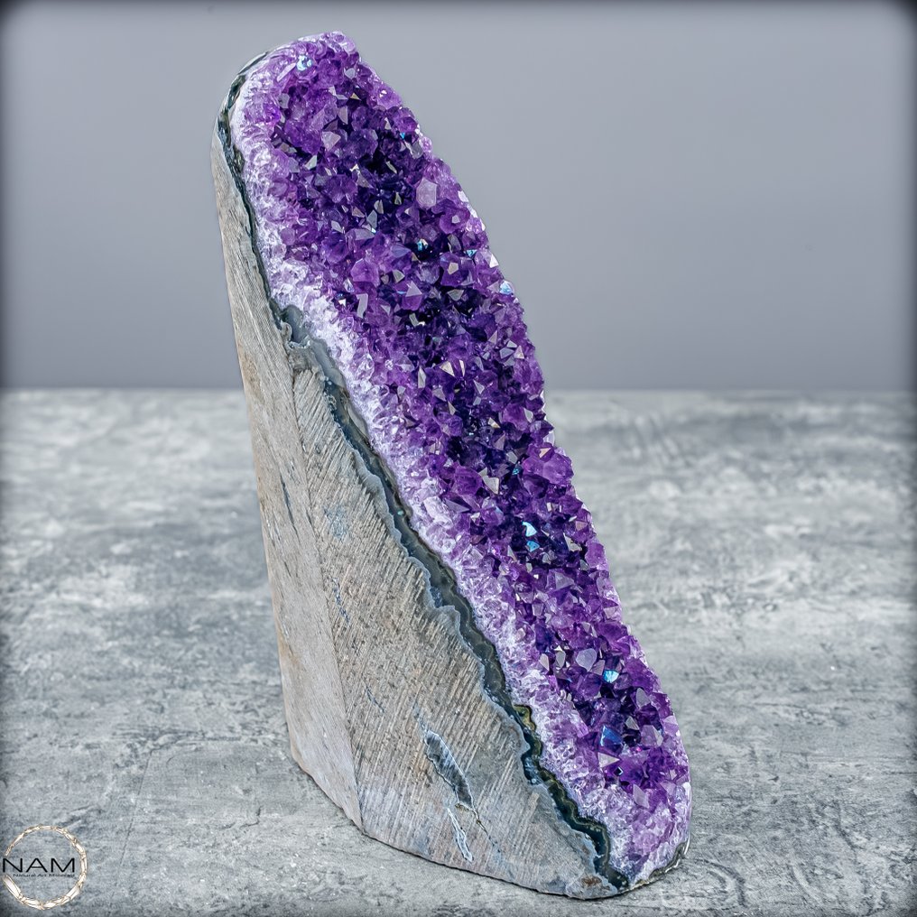 Lastra di ametista sbalorditiva Splendente splendore di cristallo in violetto- 413.64 g #3.2