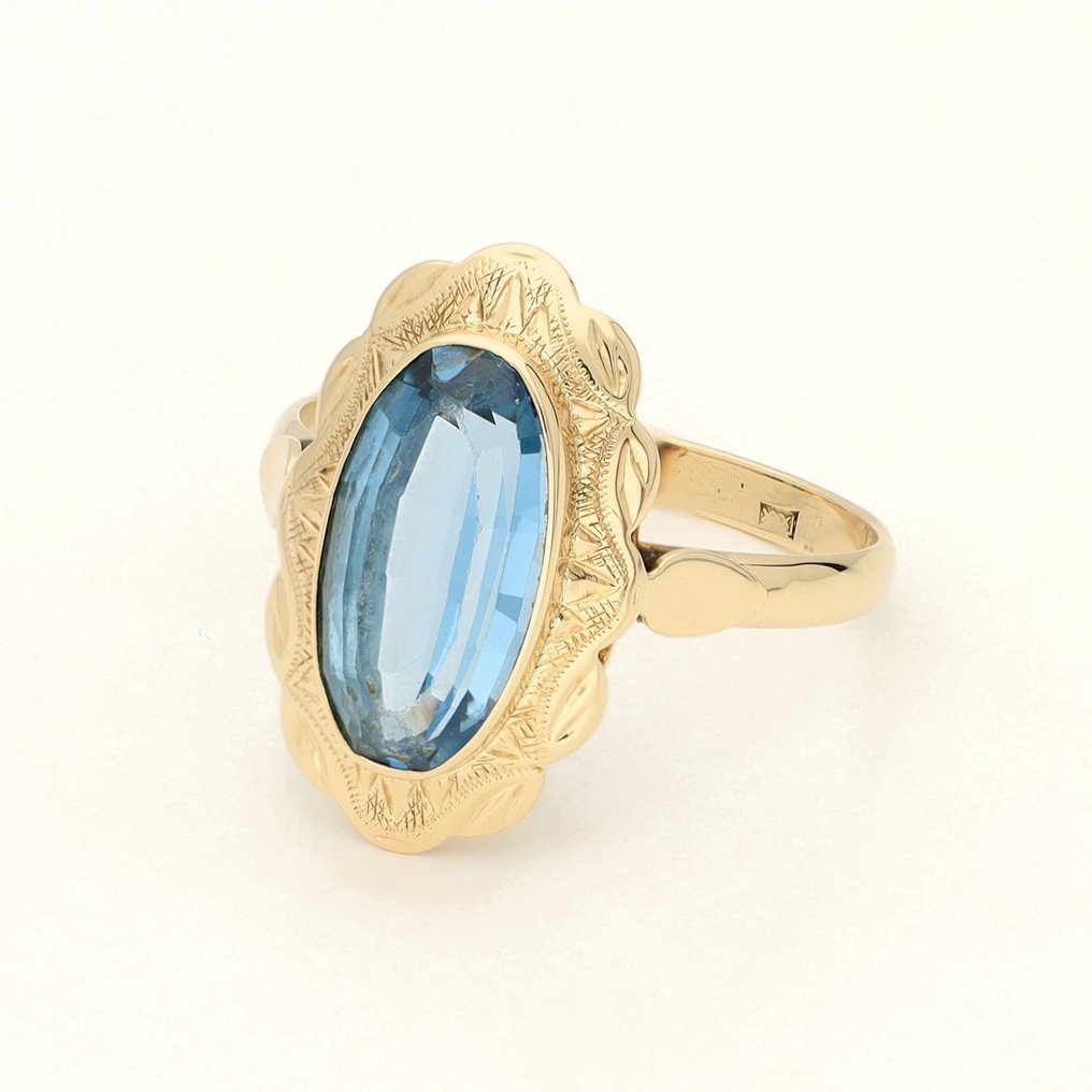 Anel - 14 K Ouro amarelo - Topázio #1.0