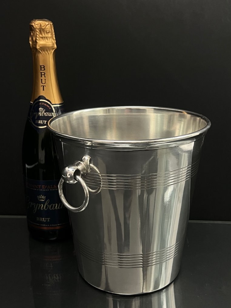 Adolphe Boulenger - Samppanjan jäähdytin -  kaiverretut renkaat - Hopeoitu #4.3