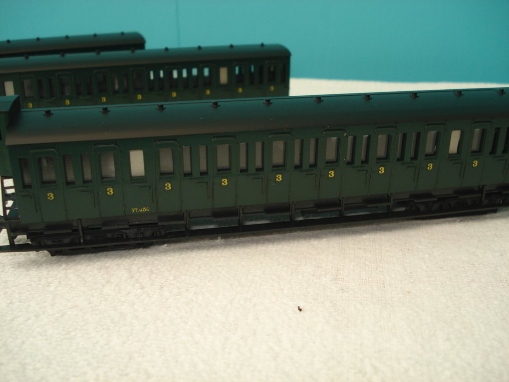 Liliput H0 - 290 92/290 93 - Model train passenger carriage (3) - 3x coupé carriages - NMBS #4.3