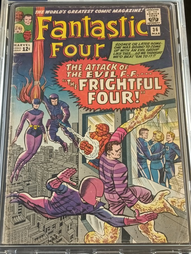 Fantastic Four (Vol. 1) #36 - EGC 4.6 - The Frightful Four! - 1st appearance of the Frightful Four; 1st appearance of Medusa - 1 Graded comic - 第一版 - 1965 #2.1