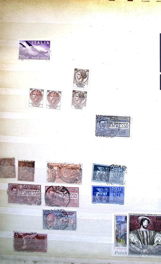 歐洲  - 精彩的收藏，分布在三个相册和预印的纸张上，包括意大利、西班牙、东德和荷兰。 #2.1