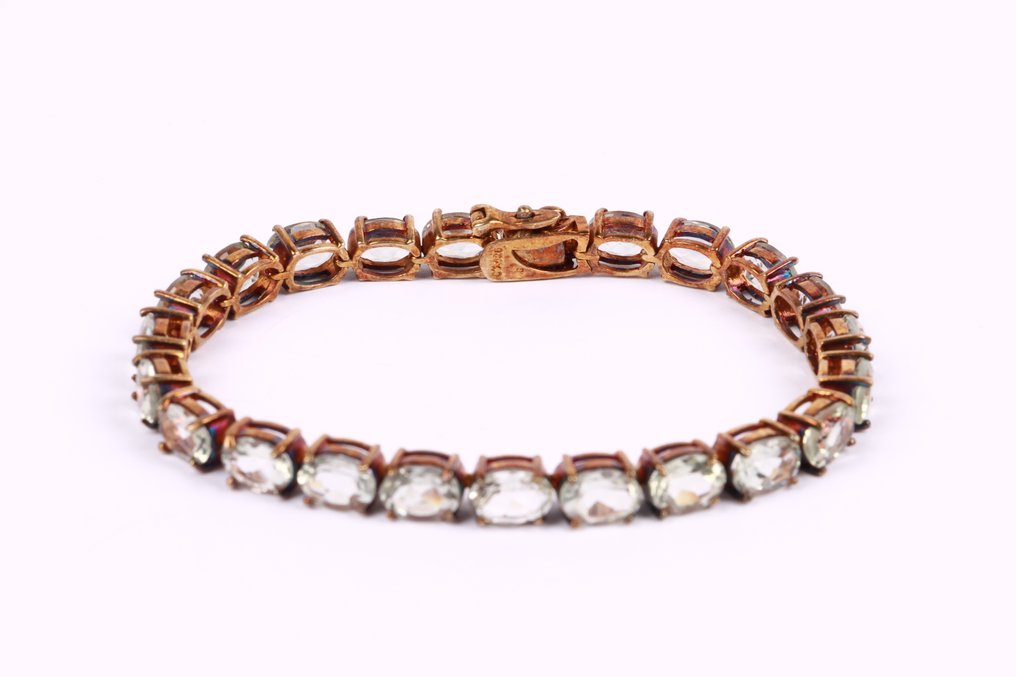 χωρίς τιμή ασφαλείας - Βραχιόλι Ασημί - Vintage μεγάλο τένις #2.1