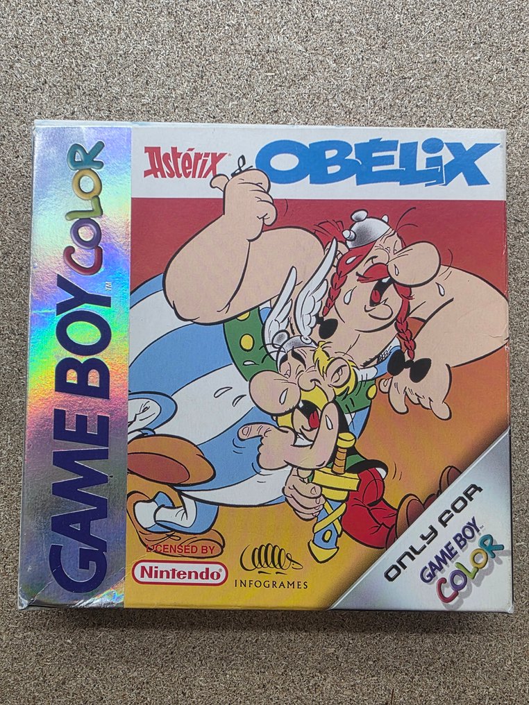 OLD STOCK Extremely Rare Nintendo Game Boy Color ASTERIX & OBELIX First edition EUR - Nintendo Gameboy, boxed with game, Inlay, box protector and manual - Videospill - I original eske #1.0