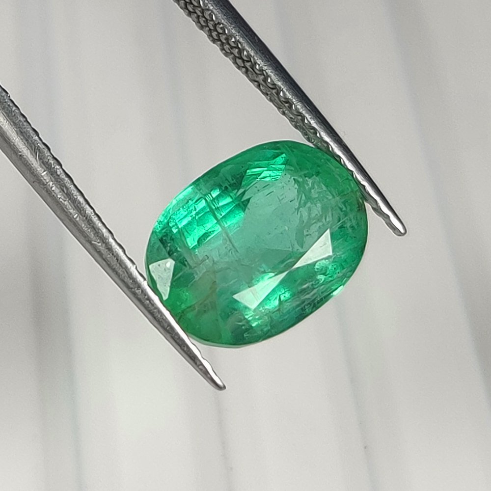 1 pcs Zöld Smaragd - 3.39 ct - Nemzetközi Gemmológiai Intézet (IGI) - Csodálatos minőség! #1.0