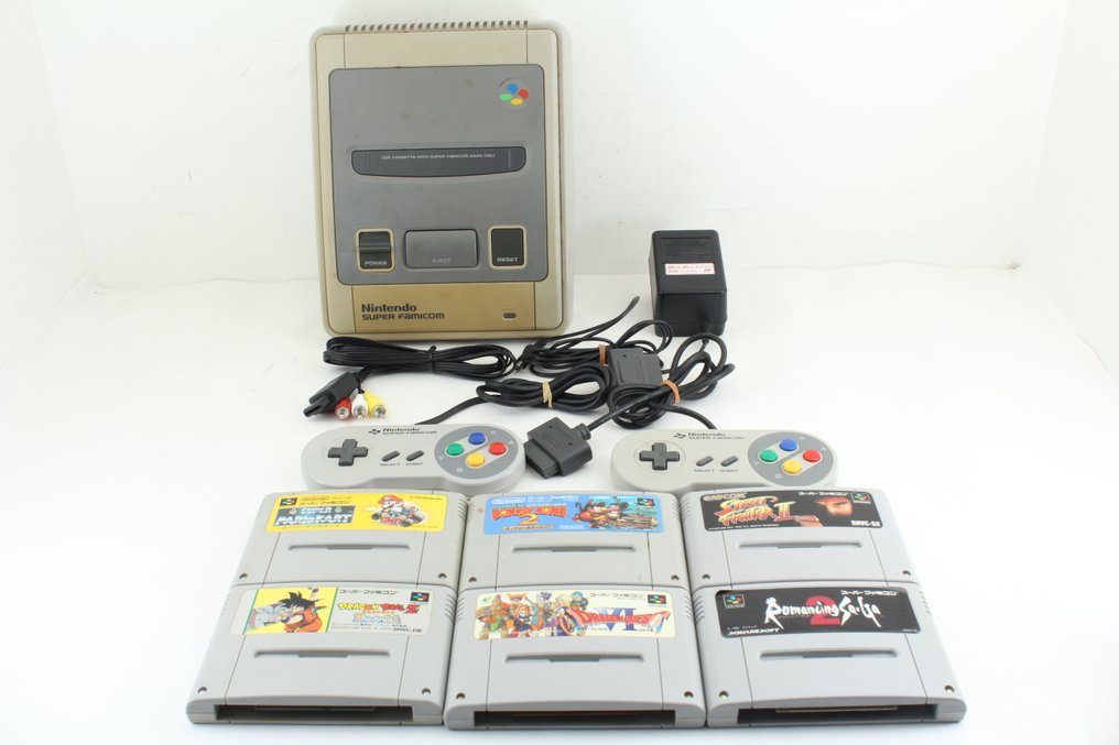 Nintendo - Super Famicom (Japanese SNES) - Game Cartridge Set of 6 |Super Mario Kart|Donkey Kong Country 2: Diddy’s & Dixie’s Kong Quest|Street - Κονσόλα βιντεοπαιχνιδιών + παιχνίδια #1.0