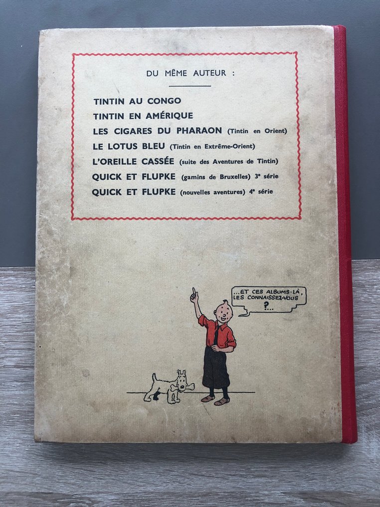 Tintin T7 - L'ile noir (A5) - petite image - N&B - 1 Álbum (restaurado) - Primeira edição - 1938 #1.0