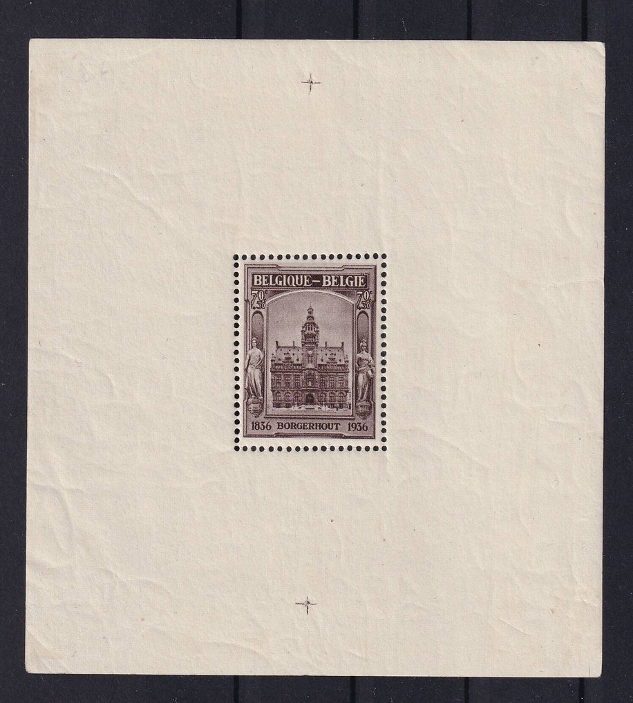 比利時 1935/1936 - Blokken Tassis,Borgerhout,Charleroi - OBP/COB BL4A, BL5A, BL6 #2.1