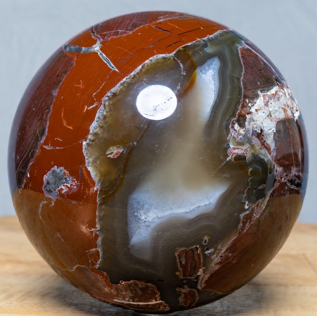 Agate Large quality agate sphere - Height: 13.6 cm - Width: 13.6 cm- 3390 g #3.2