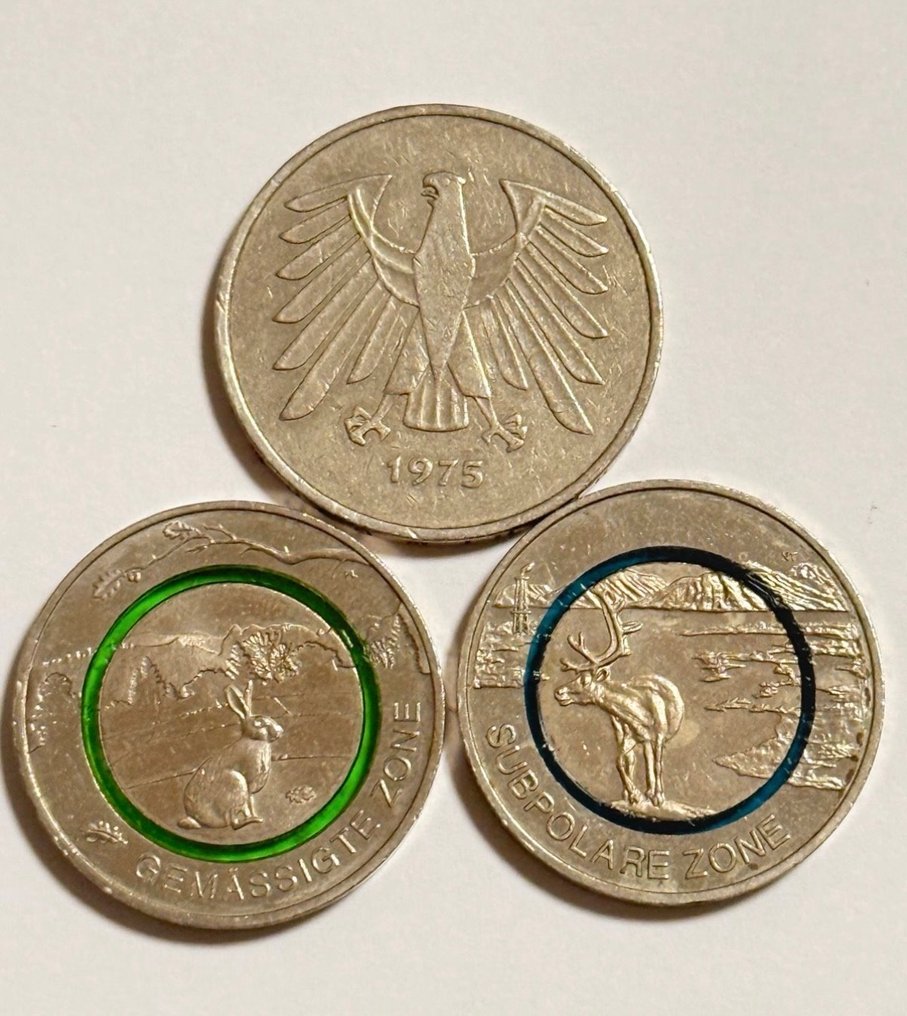 Németország. Lot of 3 coins 1999-2025 (Nincs minimálár) #1.0