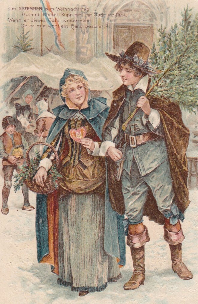 Auguri di Natale e Capodanno particolari in diverse lingue, con maggiore evidenza. - Cartolina (26) - 1903-1912 #4.3