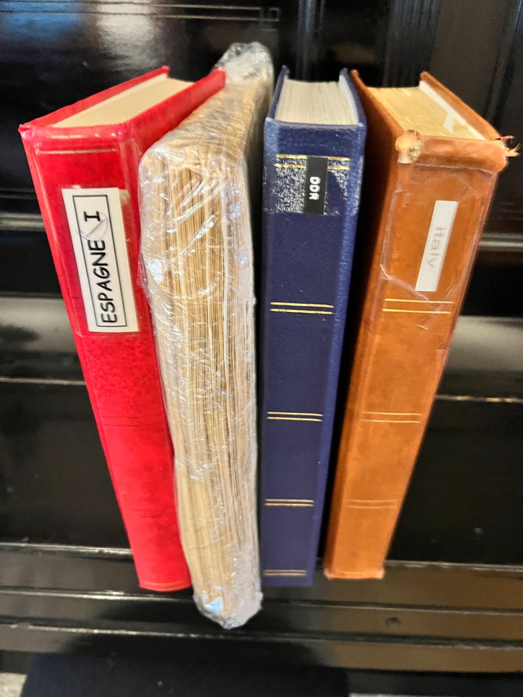 歐洲  - 精彩的收藏，分布在三个相册和预印的纸张上，包括意大利、西班牙、东德和荷兰。 #1.0