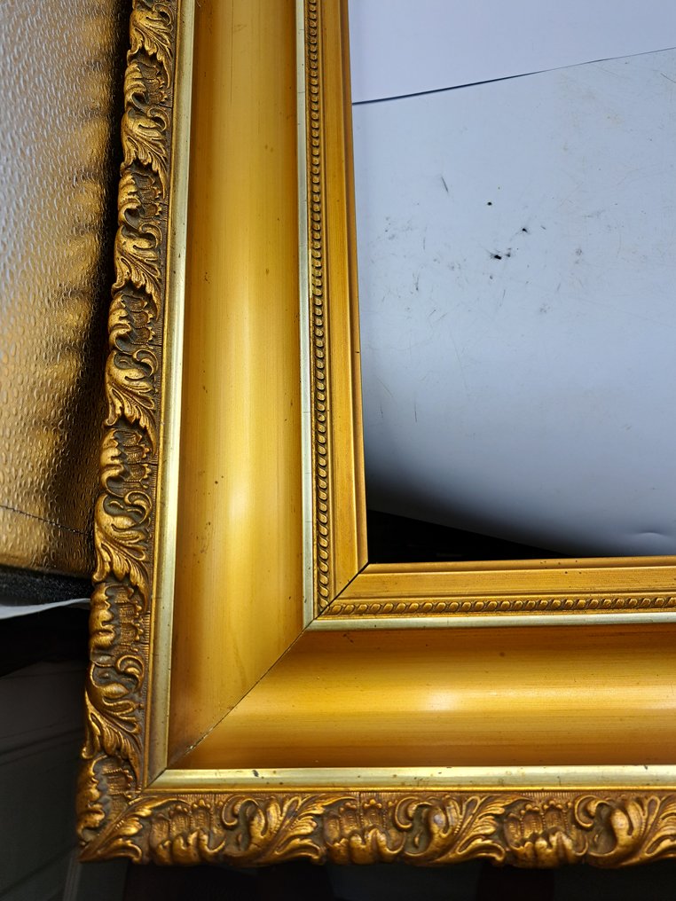 Ram- Tavelram - Trä, Gips, Guldpläterad - Monumentala list #3.2