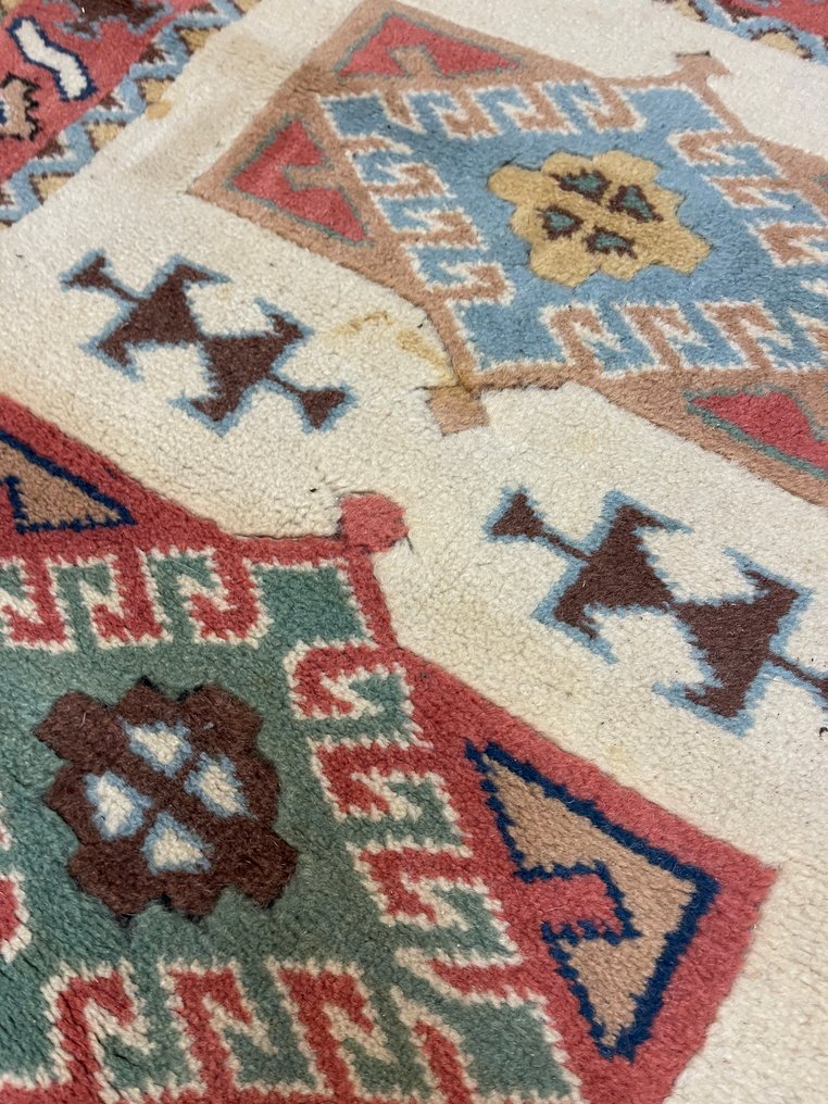 Caucasian Kazak - hand-knotted - wool - new - Turkey - colorful rug - cleaned - Carpet - 130 cm - 82 cm #2.1