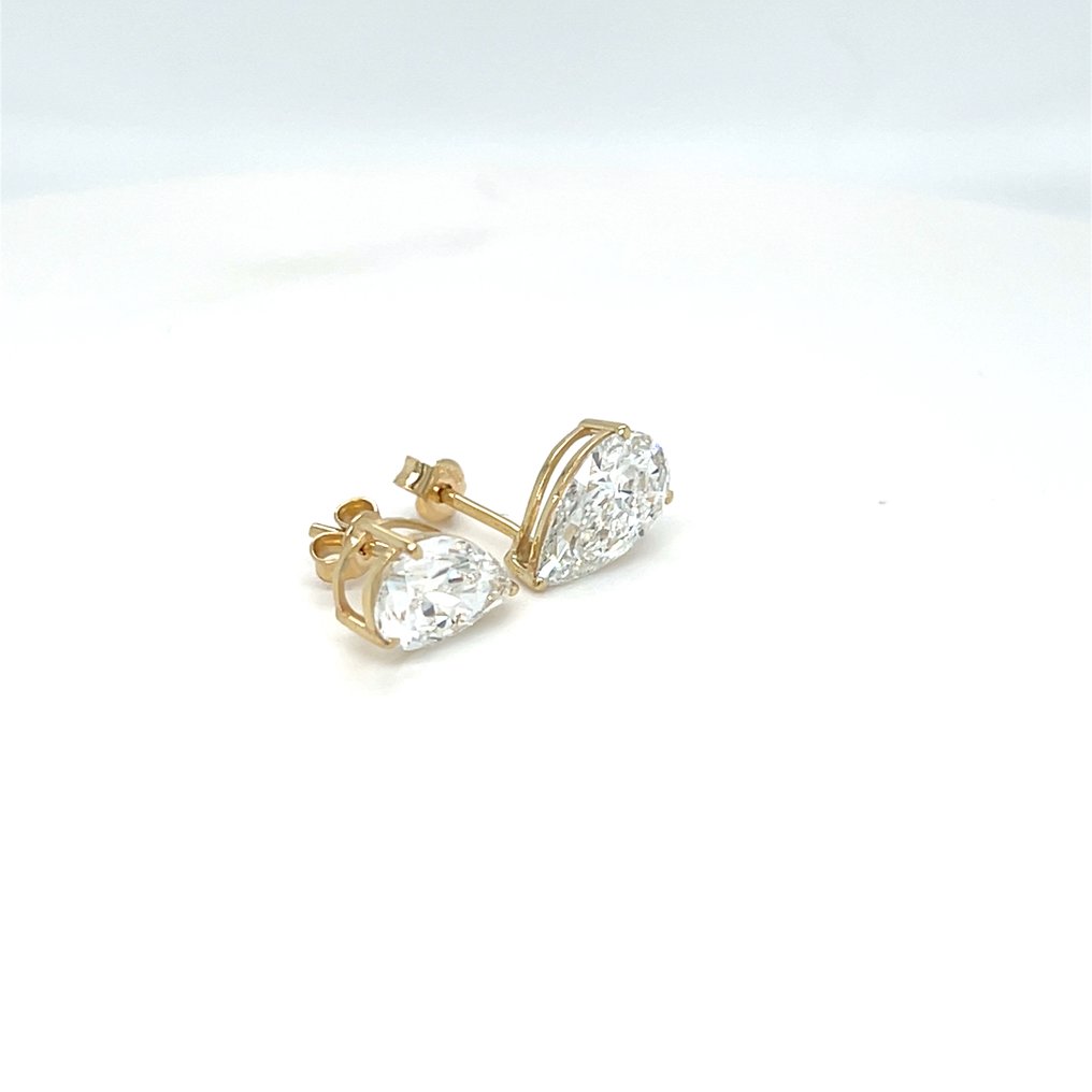 耳环 - 14K包金 黄金 - 3.03ct. tw. 钻石 (实验室培育) #4.3