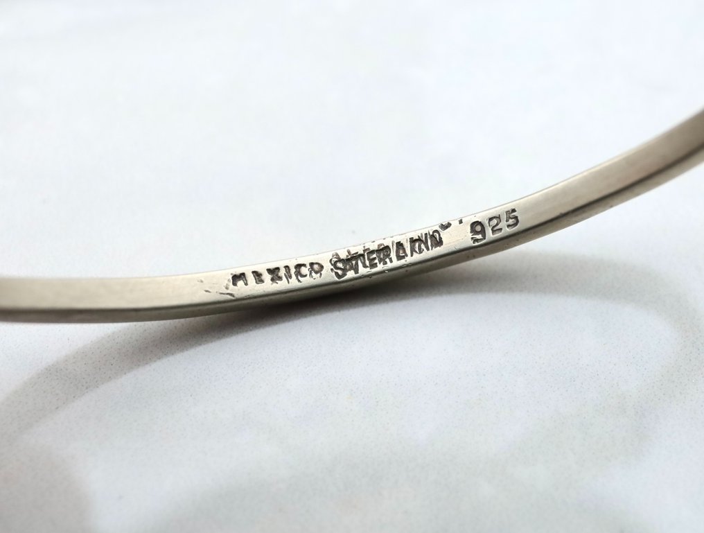 Ασημένιο 925 βραχιόλι με τιρκουάζ - Ασημί - Μεξικό - 20th century #3.2