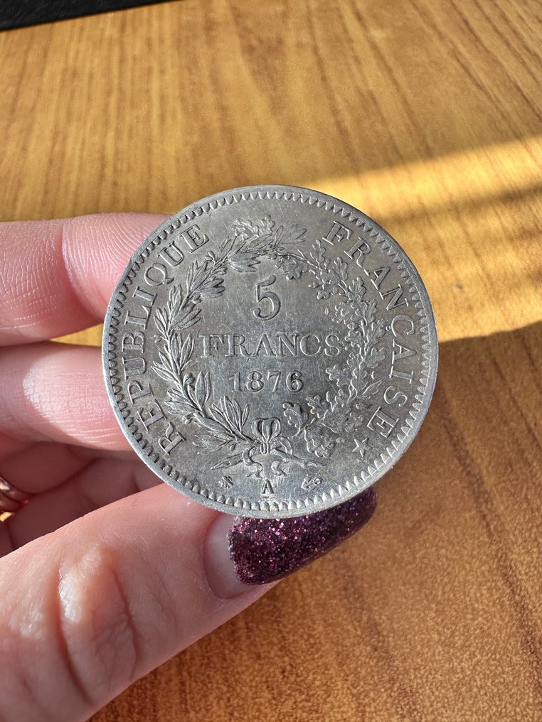 France. 5 Francs 1876-A Hercule (No reserve price) #1.0