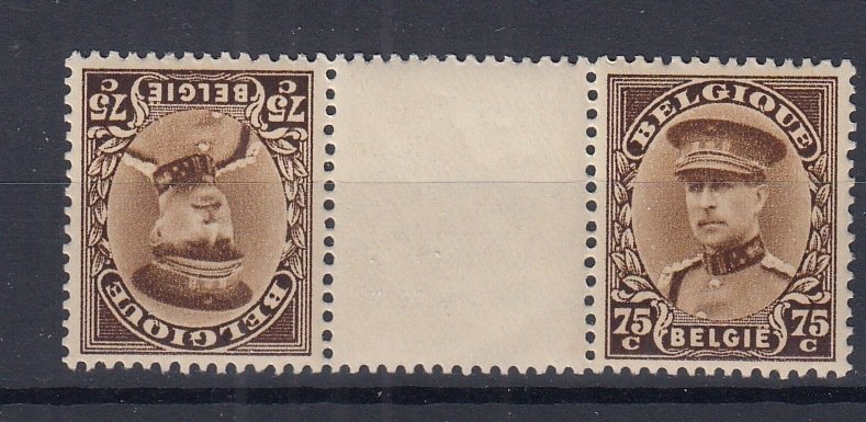 比利時 1922/1937 - 倒置的带隔板 - OBP : KT 15 #1.0