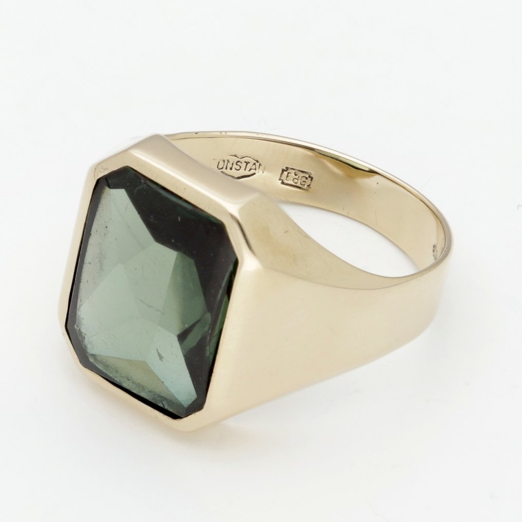 Gyűrű - 14 kt. Sárga arany - Spinel #1.0