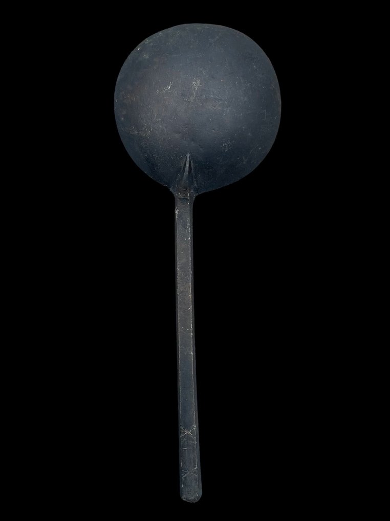 Post-medieval Pewter spoon with Tudor rose mark and initials (beautiful original dark patina) Spoon - 17.7 cm  (No reserve price) #4.3