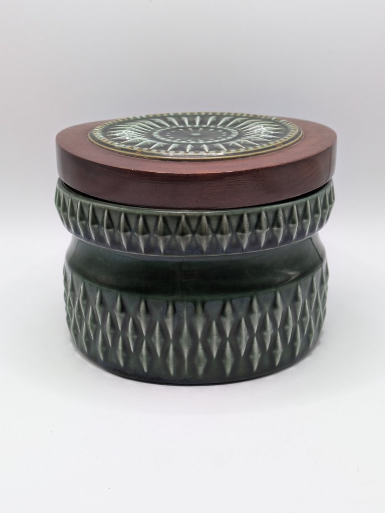 Pontesa - Cookie jar - Porcelain, Wood - Cookie jar #1.0