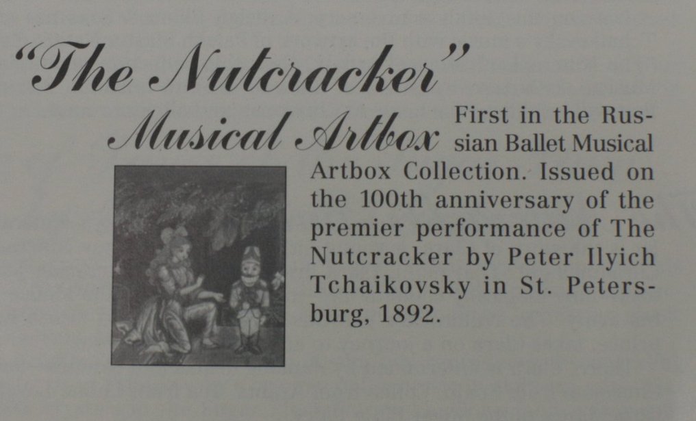Ardleigh Elliott 24 Karat Gold Plated Music Box The Nutcracker - Carillon - 1980-1990 #1.0