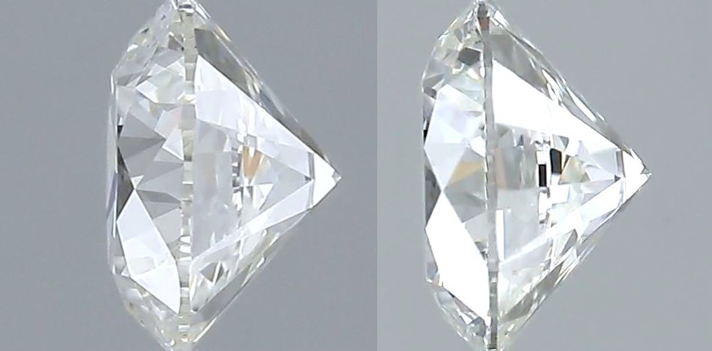 Zonder minimumprijs - 2 pcs Diamant (Natuurlijk) - 1.02 ct - Rond - H - VVS2, VS1 - Gemological Institute of America (GIA) - + (IGI) *Pair* *EX VG* #1.0