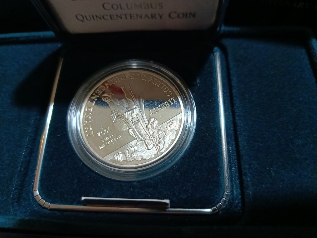 United States. 1 Dollar 1992 "The Columbia Quincentenary" 1 Coin Silver Proof (No reserve price) #2.1