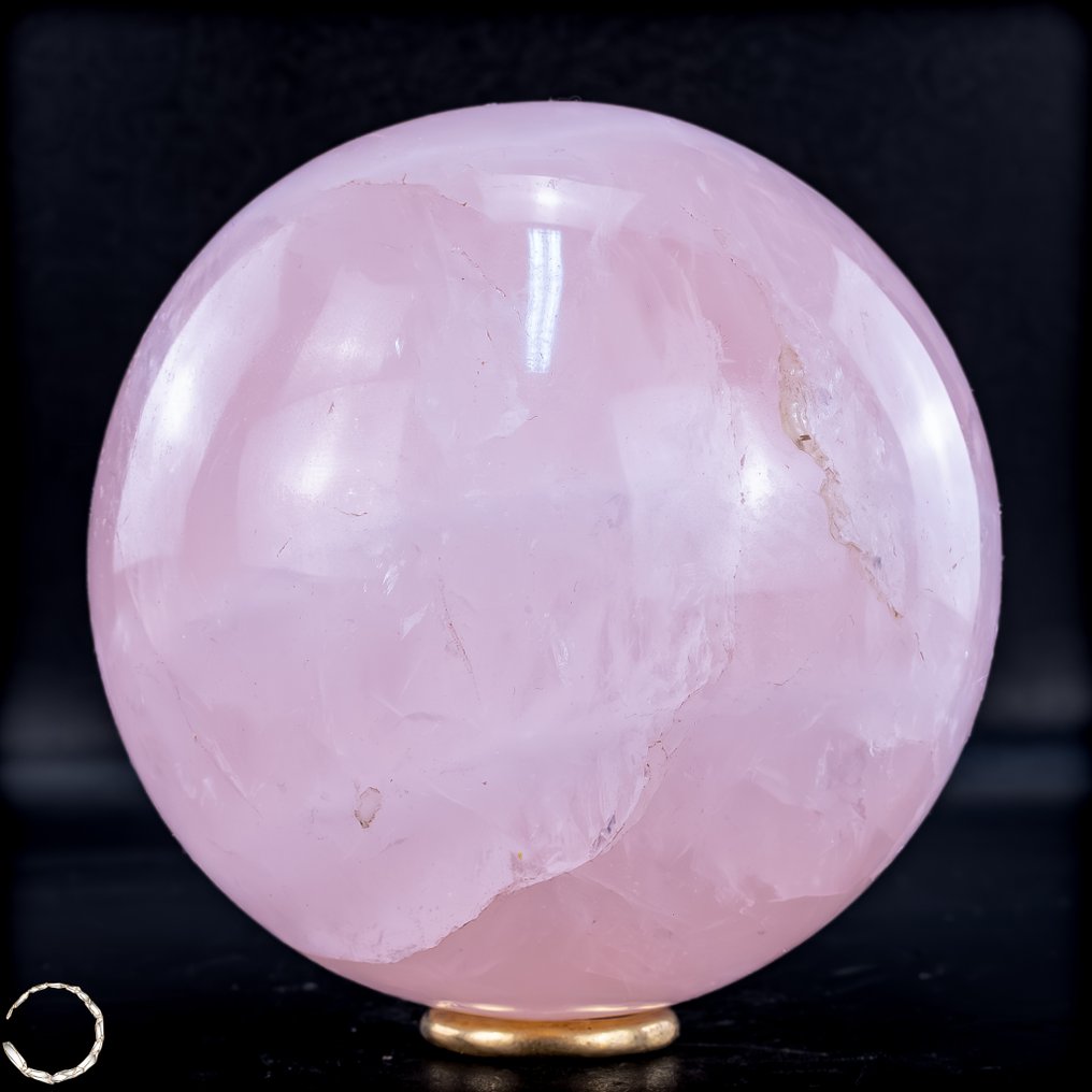 天然玫瑰石英球 来自巴西- 1256.44 g #4.3