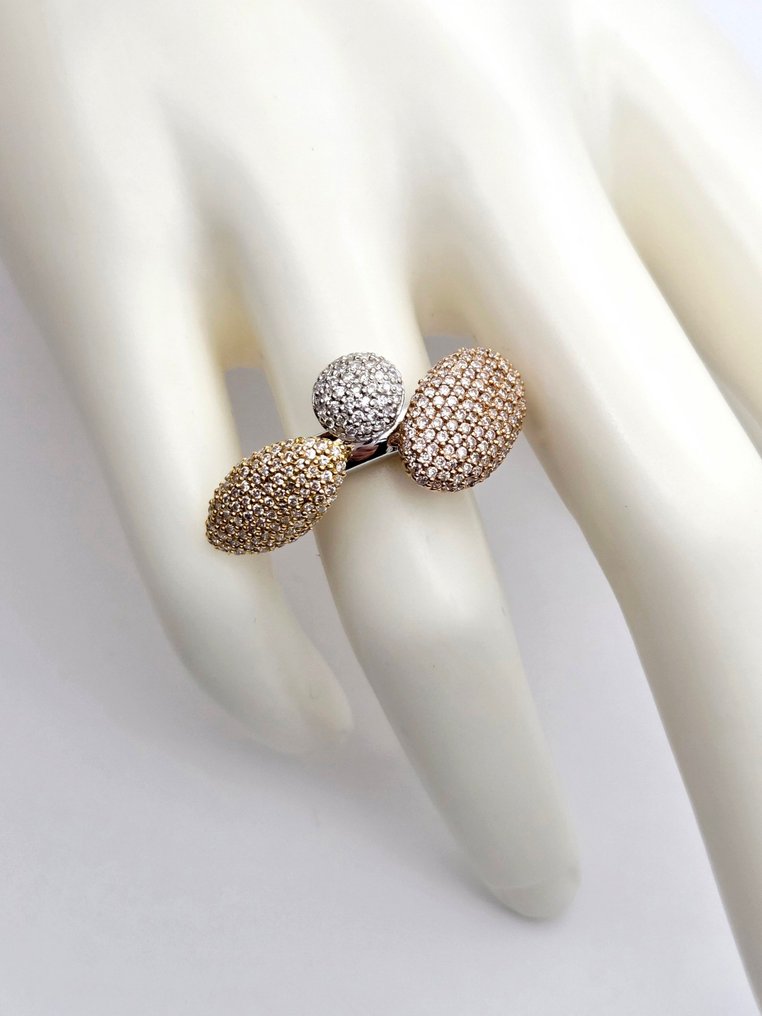 戒指 - 18K包金 白金, 黄金, 玫瑰金 - 0.90ct. tw. 钻石 (天然) #4.3