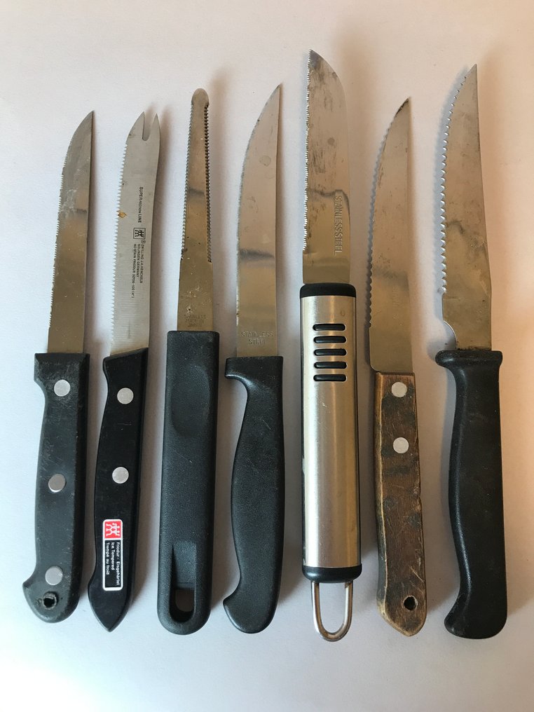 廚刀 - 鋼, 木 - 日本 - 七件套刀具 #3.2