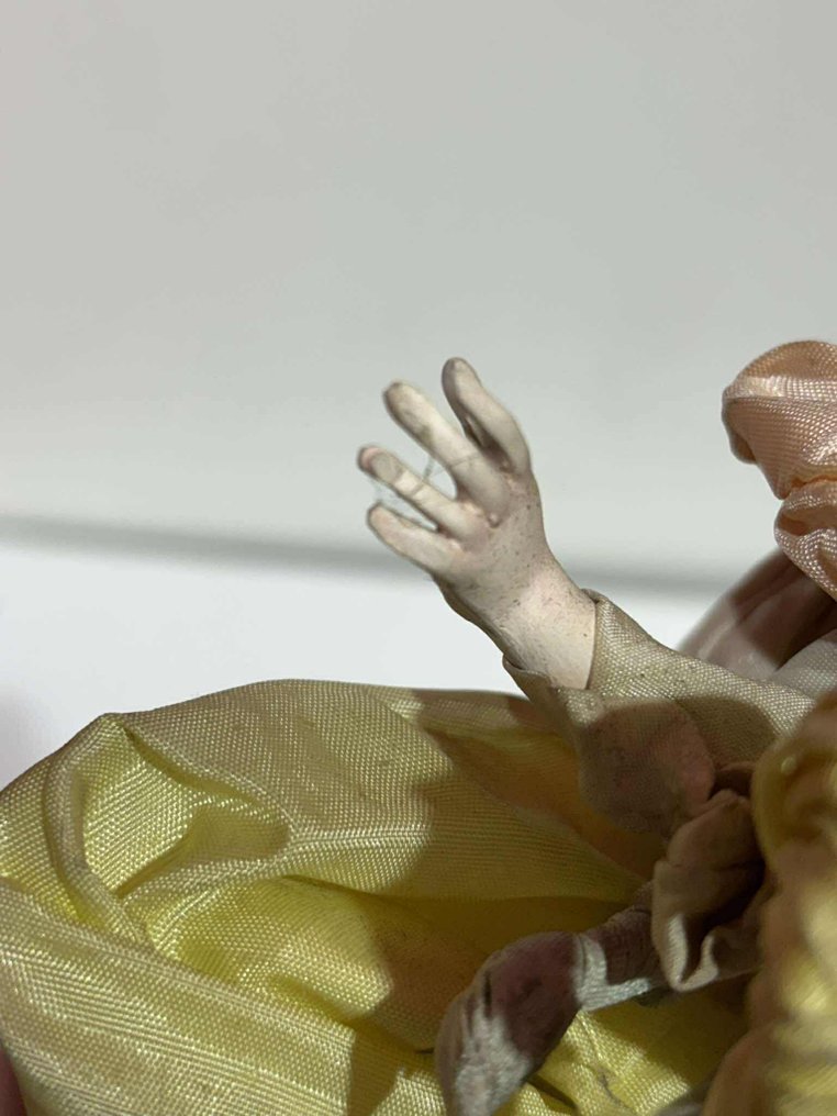 雕刻, Angelo Presepe Napoletano Antico fine 800 - 22 cm - 陶器, 玻璃, 紡織品 #4.3