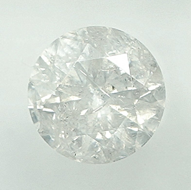 沒有保留價 - 1 pcs 鑽石  (天然)  - 0.51 ct - 圓形 - G - I3 - Gem Report Antwerp (GRA) #1.0