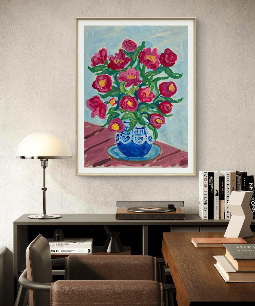Kirsty Wain - Peonies in a Chinese Vase - NO Reserve #1.0