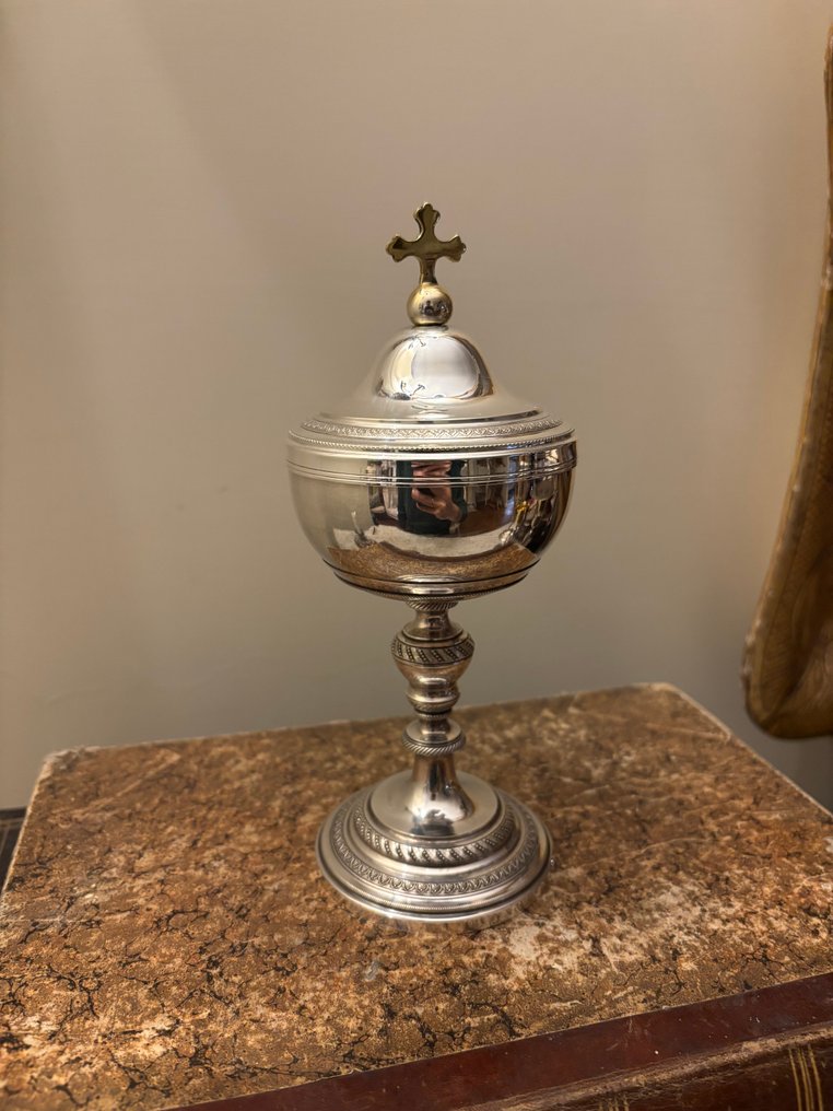 Pyx - Fém, Ezüstözött - Pisside metallo argentato. #1.0