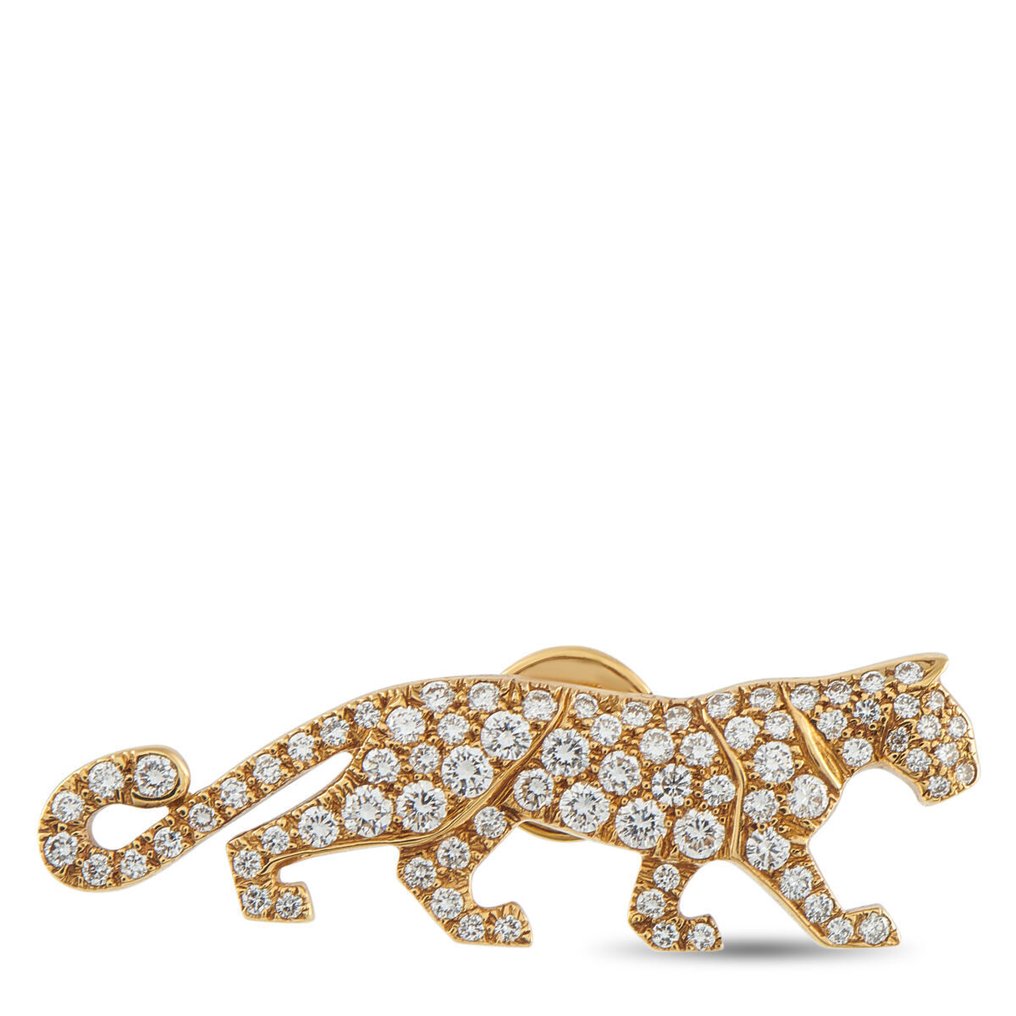 Cartier - Bijou broche - 18 carats Broche en diamant en or jaune 18 carats Panthère de Cartier, Or jaune #1.0