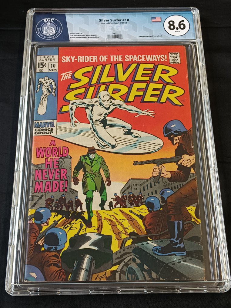 The Silver Surfer (Vol. 1) #10 - EGC 8.6 - A World He Never Made! - 1 Graded comic - First edition - 1969 #1.0