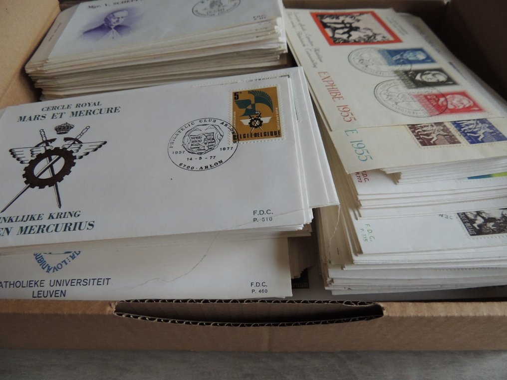 比利時  - 一个装有600枚FDC的盒子 #1.0
