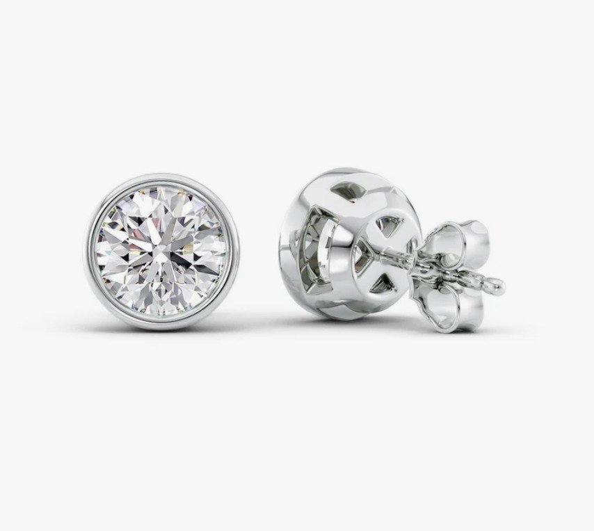 Καρφωτά σκουλαρίκια - 14 καράτια Λευκός χρυσός - 1.40ct. tw. Διαμάντι (Φυσικό) - Διαμάντι #1.0