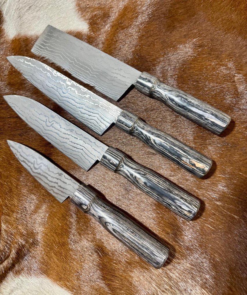 廚刀 - 厨房烧烤套装(0117) - VG10钢材 少钢与异国木材手柄 - 日本 - 厨房与烧烤套装 #1.0