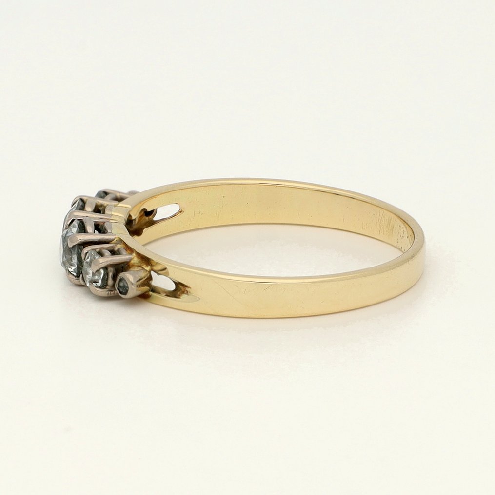 戒指 - 14 克拉 黃金 鉆石 (天然)  #2.1