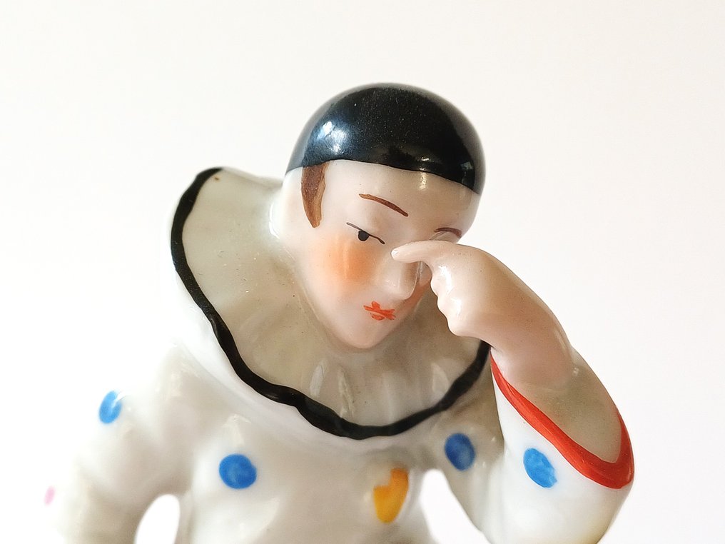 Sitzendorf - Statuetta - pierrot dekselpot - Porcellana #1.0
