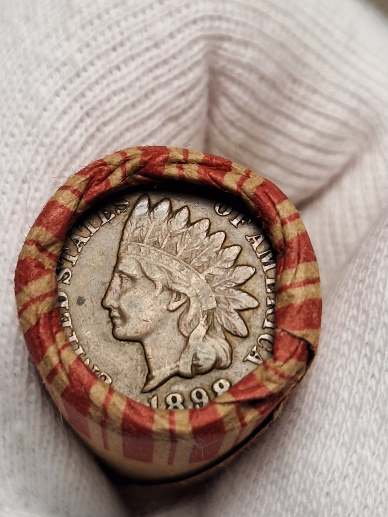 USA. 1 rol containing Indian Head 1898 on one end/Wheat Cent on the other end (Ohne mindestpreis) #2.1