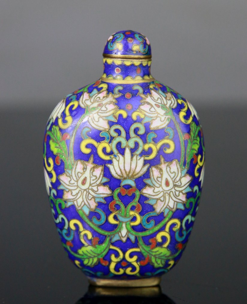 Sjælden Tabatiere Snuff Bottle i bronze Cloisonne og forgyldt. - Bronze - Kina - Debut 1900-tallet #2.1