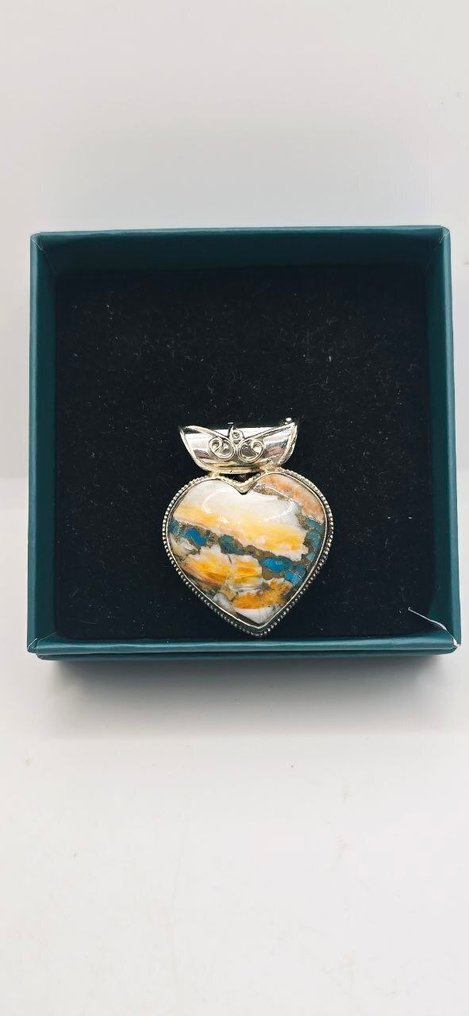 925 Ασήμι - Κρεμαστό με Τουρκουάζ - Μαύρη Μαρίδα - Υψηλή Ποιότητα - Κρεμαστό - Κρεμαστό κόσμημα - Κολιέ με τουρκουάζ #1.0