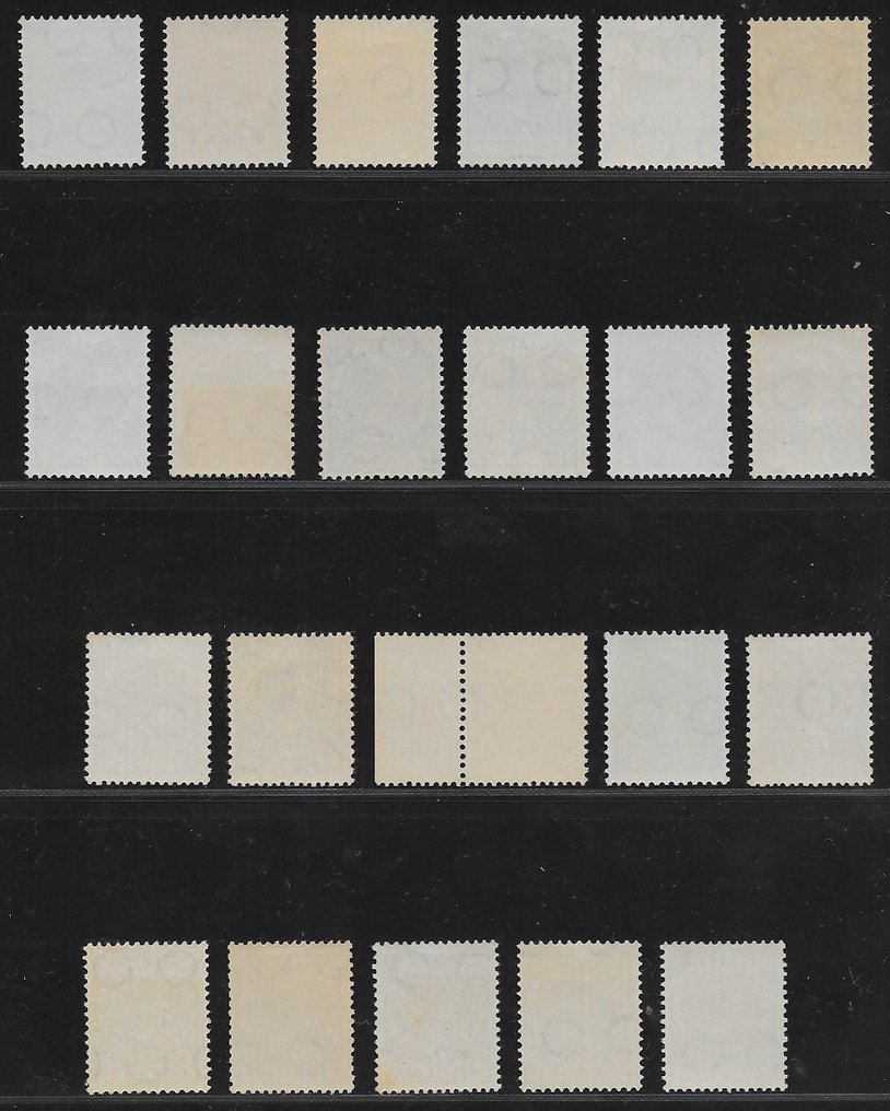 荷兰 1925/1939 - 完成Veth Wilhelmina系列，带水印和NKD认证证书 - NVPH 177 / 198 #2.1