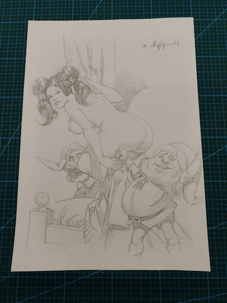 Alessandro Biffignandi - 1 Original preliminary drawing - Biancaneve n.4 - Linguaccia Malefica (1974) #1.0