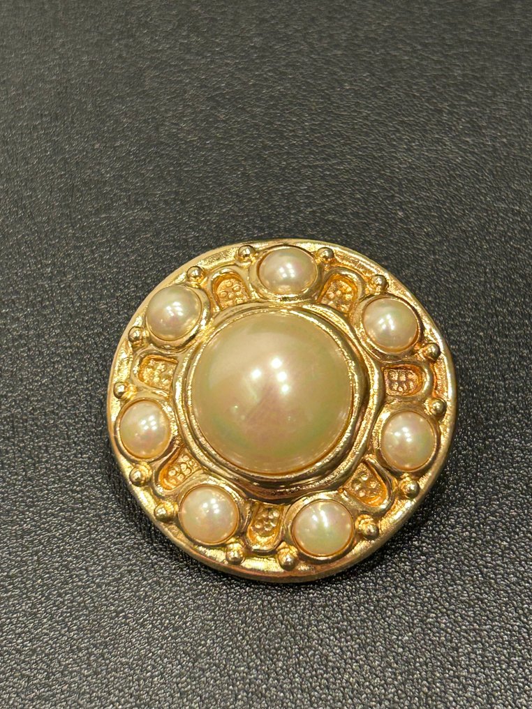 Christian Dior - 夾式耳環 鍍金 珍珠 - 珍珠 #2.1